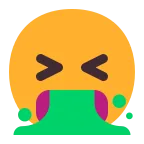 Face Vomiting emoji on Microsoft