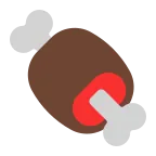 Meat on Bone emoji on Microsoft
