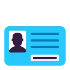 Identification Card emoji on Microsoft