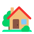 Emoji Casa con jardín en Microsoft