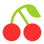 Cherries emoji on Microsoft