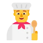 Man Cook emoji on Microsoft