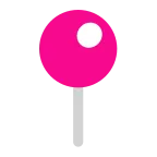Round Pushpin emoji on Microsoft