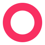 Hollow Red Circle emoji on Microsoft