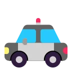Police Car emoji on Microsoft