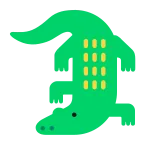 Crocodile emoji on Microsoft
