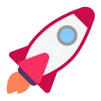 Rocket emoji on Microsoft