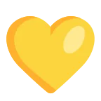 Emoji Corazón amarillo en Microsoft