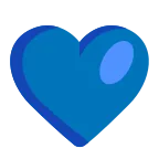 Blue Heart emoji on Microsoft