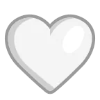 White Heart emoji on Microsoft