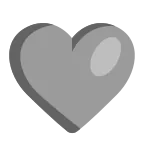 Grey Heart emoji on Microsoft