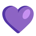 Purple Heart emoji on Microsoft
