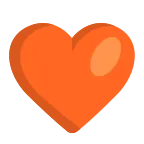 Emoji Corazón naranja en Microsoft