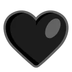 Emoji Corazón negro en Microsoft