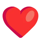 Red Heart emoji on Microsoft