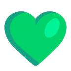 Emoji Corazón verde en Microsoft
