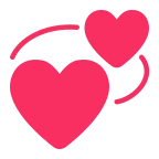 Revolving Hearts emoji on Microsoft