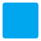 Emoji Cuadrado azul en Microsoft