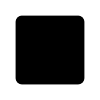 Black Medium Square emoji on Microsoft