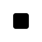 Black Small Square emoji on Microsoft