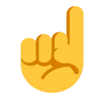 Emoji Dedo índice hacia arriba en Microsoft
