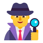 Emoji Detective hombre en Microsoft