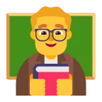 Emoji Docente hombre en Microsoft