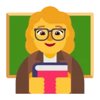Woman Teacher emoji on Microsoft