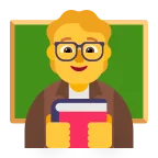 Teacher emoji on Microsoft