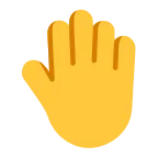 Raised Back of Hand emoji on Microsoft