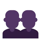 Emoji Dos siluetas de bustos en Microsoft
