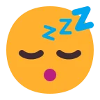 Sleeping Face emoji on Microsoft