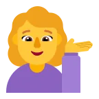 Woman Tipping Hand emoji on Microsoft