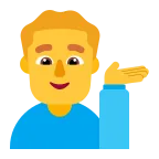 Man Tipping Hand emoji on Microsoft