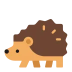 Hedgehog emoji on Microsoft