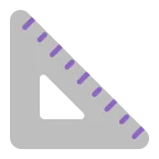 Triangular Ruler emoji on Microsoft