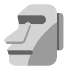 Moai emoji on Microsoft