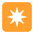 Emoji Estrella de ocho puntas en Microsoft