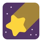 Shooting Star emoji on Microsoft