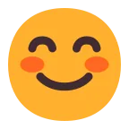 Blush emoji on Microsoft