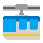 Suspension Railway emoji on Microsoft
