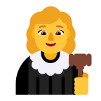 Woman Judge emoji on Microsoft