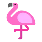 Flamingo emoji on Microsoft