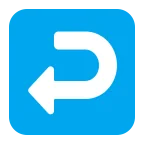 Emoji Flecha derecha curvándose a la izquierda en Microsoft