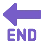 Emoji Flecha END en Microsoft