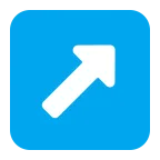 Emoji Flecha hacia la esquina superior derecha en Microsoft
