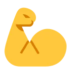 Emoji Fuerza (bíceps) en Microsoft