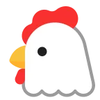 Chicken emoji on Microsoft
