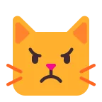 Pouting Cat emoji on Microsoft