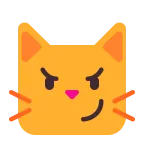 Cat with Wry Smile emoji on Microsoft